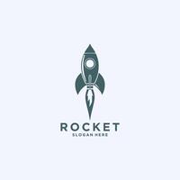 AI generated vector template Rocket launch logo concept design