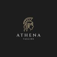 AI generated Athena the goddess vector logo design