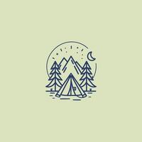 AI generated Camping logo vector icon design template