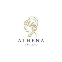 AI generated Athena the goddess vector logo design