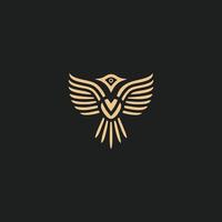 ai generado egipcio Dios horus logo icono diseño. elegante lujo plano vector. vector