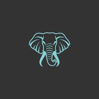 ai generado elefante logo estilo diseño vector ilustración de un elefante cabeza