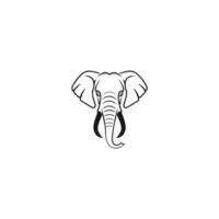 AI generated elephant logo style design Vector illustration of an elephant head