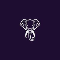 ai generado elefante logo estilo diseño vector ilustración de un elefante cabeza