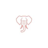 AI generated elephant logo style design Vector illustration of an elephant head