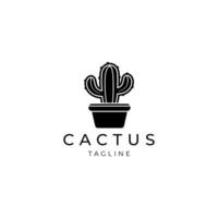 AI generated Cactus logo vector icon design template