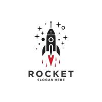 ai generado vector modelo cohete lanzamiento logo concepto diseño