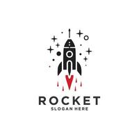 AI generated vector template Rocket launch logo concept design