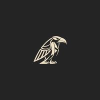 AI generated Egyptian god horus logo icon design. elegant luxury flat vector. vector