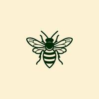 AI generated Honey bee logo company vector