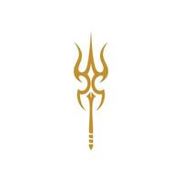 AI generated Trident logo icon Abstract forked spear sign Abstract forked spear sign. Vector illustration.