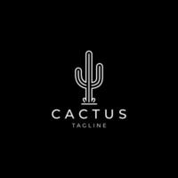AI generated Cactus logo vector icon design template