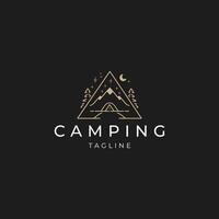 AI generated Camping logo vector icon design template