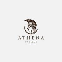 AI generated Athena the goddess vector logo design