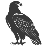ai generado silueta águila animal negro color solamente lleno cuerpo png