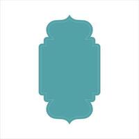 Islamic shape text box title frame border. vector