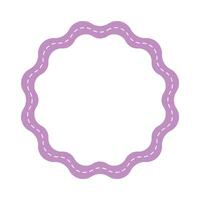 Cute scallop border frame element vector