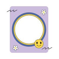 Border frame with groovy style vector