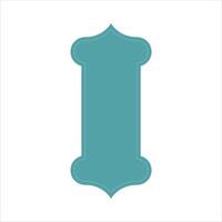 Islamic shape text box title frame border. vector