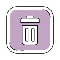 Trash can button icon. Delete, remove symbol. Garbage bin, trash can, dustbin symbol. vector