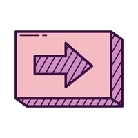 Arrow right icon. Colorful arrow for your web site design vector