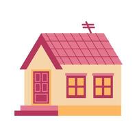 Simple house vector. Flat style modern building vector