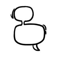 Hand drawn speech bubble chat vector