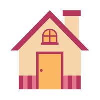 Simple house vector. Flat style modern building vector