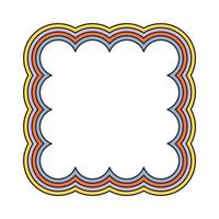Border frame with groovy style vector