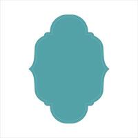 Islamic shape text box title frame border. vector