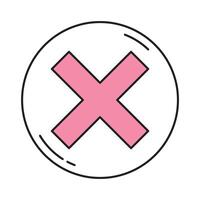 Close or delete button icon. remove, cancel, exit symbol vector illustration