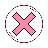 Close or delete button icon. remove, cancel, exit symbol vector illustration