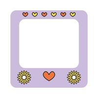 Border frame with groovy style vector