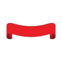 Red ribbon banner. Sticker and decoration for app and web. Label, badge and borders collection. vector
