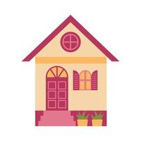 Simple house vector. Flat style modern building vector