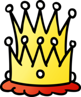 gradient cartoon doodle of two crowns png