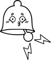 line drawing cartoon ringing bell png