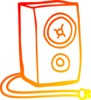 warm gradient line drawing cartoon speaker png