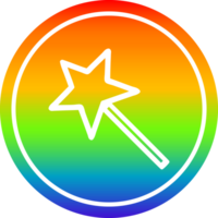 magic wand circular in rainbow spectrum png