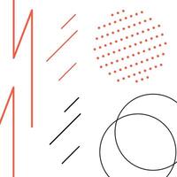 Abstract memphis geometric shape background vector
