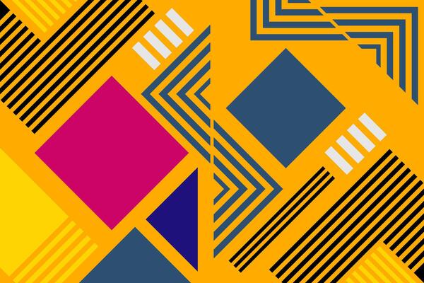 Abstract memphis geometric pattern gradient shape background template