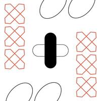 Abstract memphis geometric shape background vector
