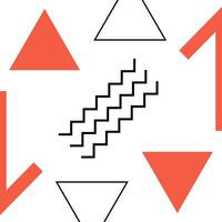Abstract memphis geometric shape background vector