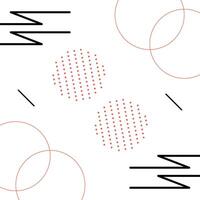Abstract memphis geometric shape background vector