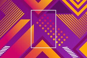 Abstract memphis geometric pattern gradient shape background template vector