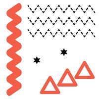 Abstract memphis geometric shape background vector