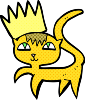 cartoon cat with crown png