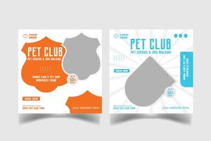 PET CLUB SOCIAL MEDIA DESIGN vector