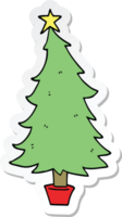 sticker of a cartoon christmas tree png