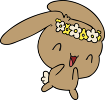 tekenfilm illustratie kawaii schattig harig konijn png